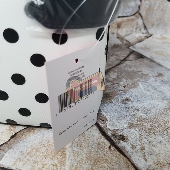 Dome Crossbody Dot Polka White Black Kate Spade - Picture 4 of 10